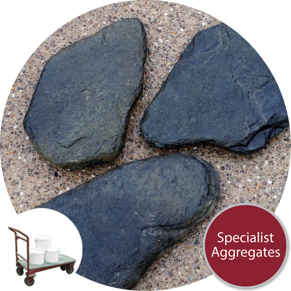 Slate Stepping Stones Large Black from Specialist Aggregates, Buy Online